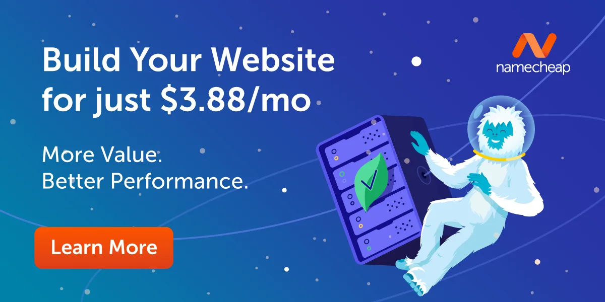 Build your website with Namecheap!